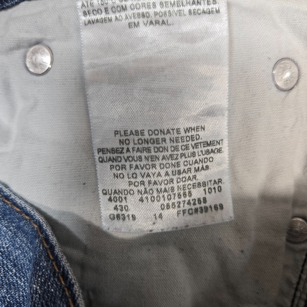 Levis 527 Jeans Mens 34x32 Blue Bootcut Slim 100% cotton - Picture 9 of 10